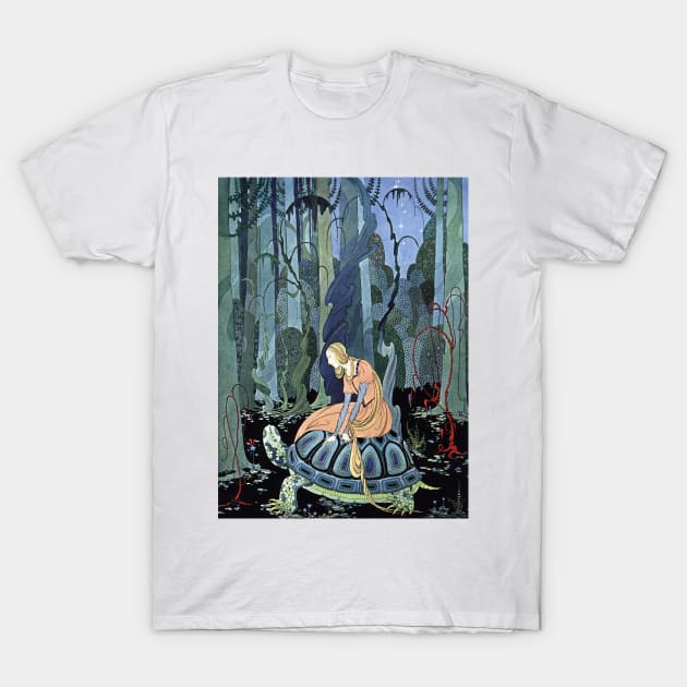 Blondine and the Turtle by Virginia Sterrett T-Shirt by vintage-art